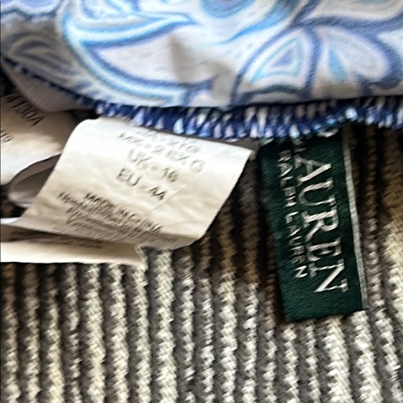 Ralph Lauren Blue One Piece Swimsuit with Ruched Detail size 12 good condition - Picture 4 of 10